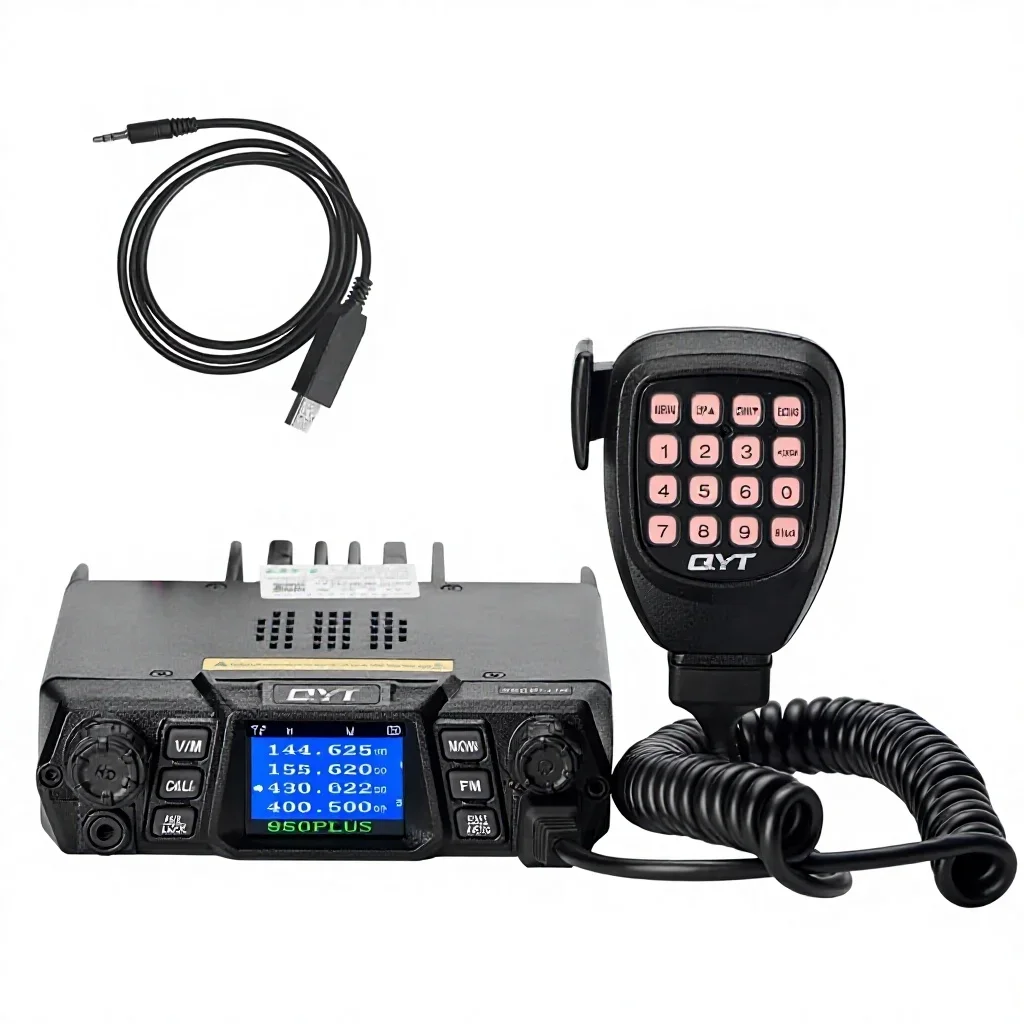 

QYT KT-980PLUS 75W Dual Band GMRS Mobile Radio - Car Two Way Radio With 4 Displays & Quad Standby With Repeater Capability