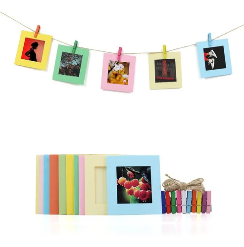 Clothesline Instax Photos 2,30m + Colorful Holders + Fasteners