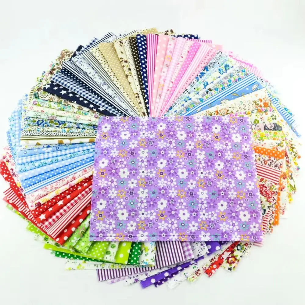 

7Pcs/set Pre-Cut Cotton Fabric Stash Colorful 50x50cm Patchwork Cotton Fabric Breathable DIY Sewing