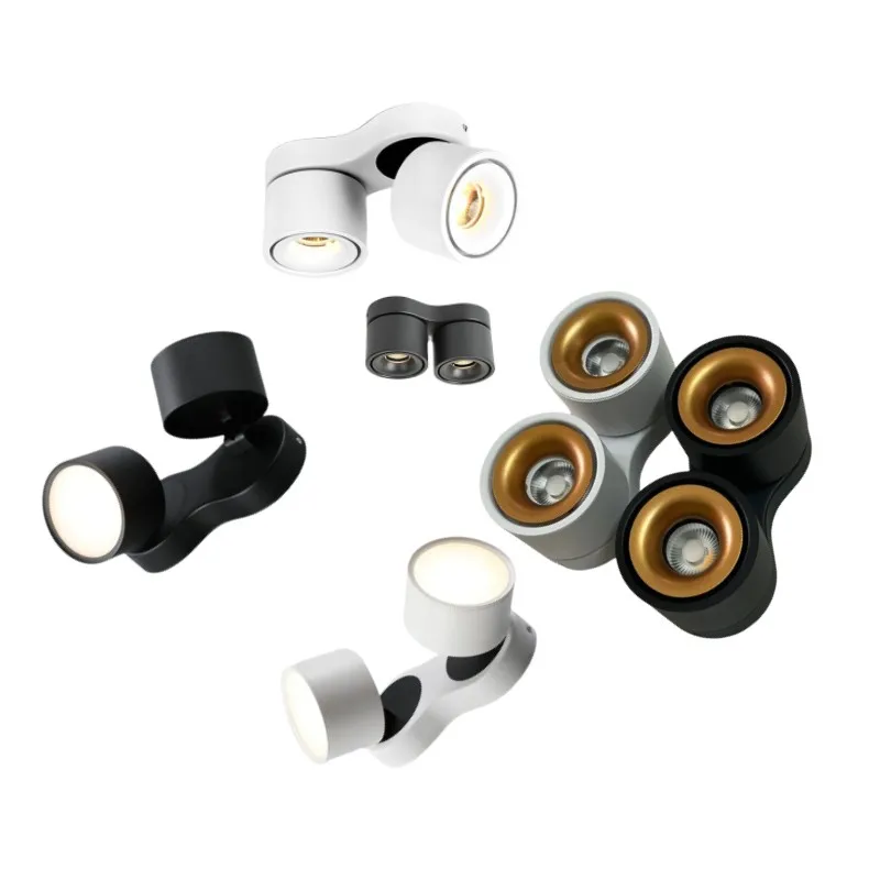 

Светодиодные потолочные светильники COB с регулируемой яркостью, светодиодные потолочные светильники поверхностного монтажа, 2X10 Вт/2X15 Вт/2X18 Вт, складные и 360° ° Поворотные прожекторы AC85-265V