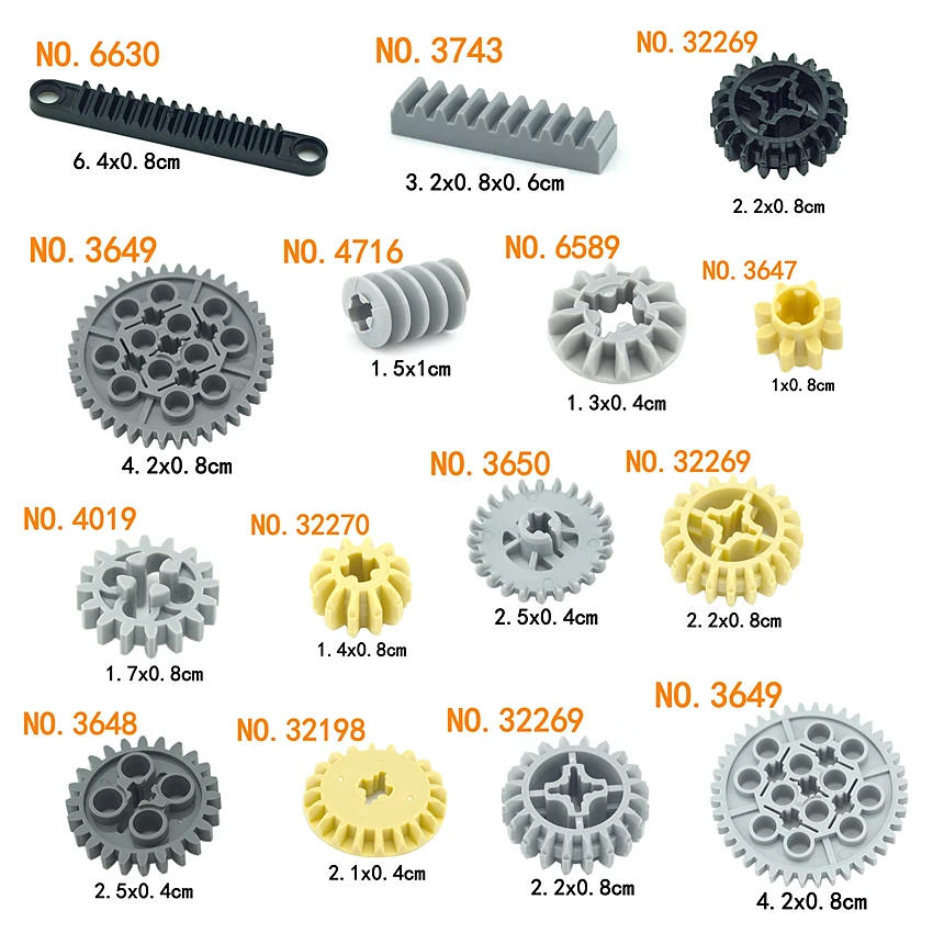 MOC Gear Rack Differential Technical Building Blocks Parts Gear Rotating Platform Compatible 76244 61927 4019 3647 35185 Leduo view 5