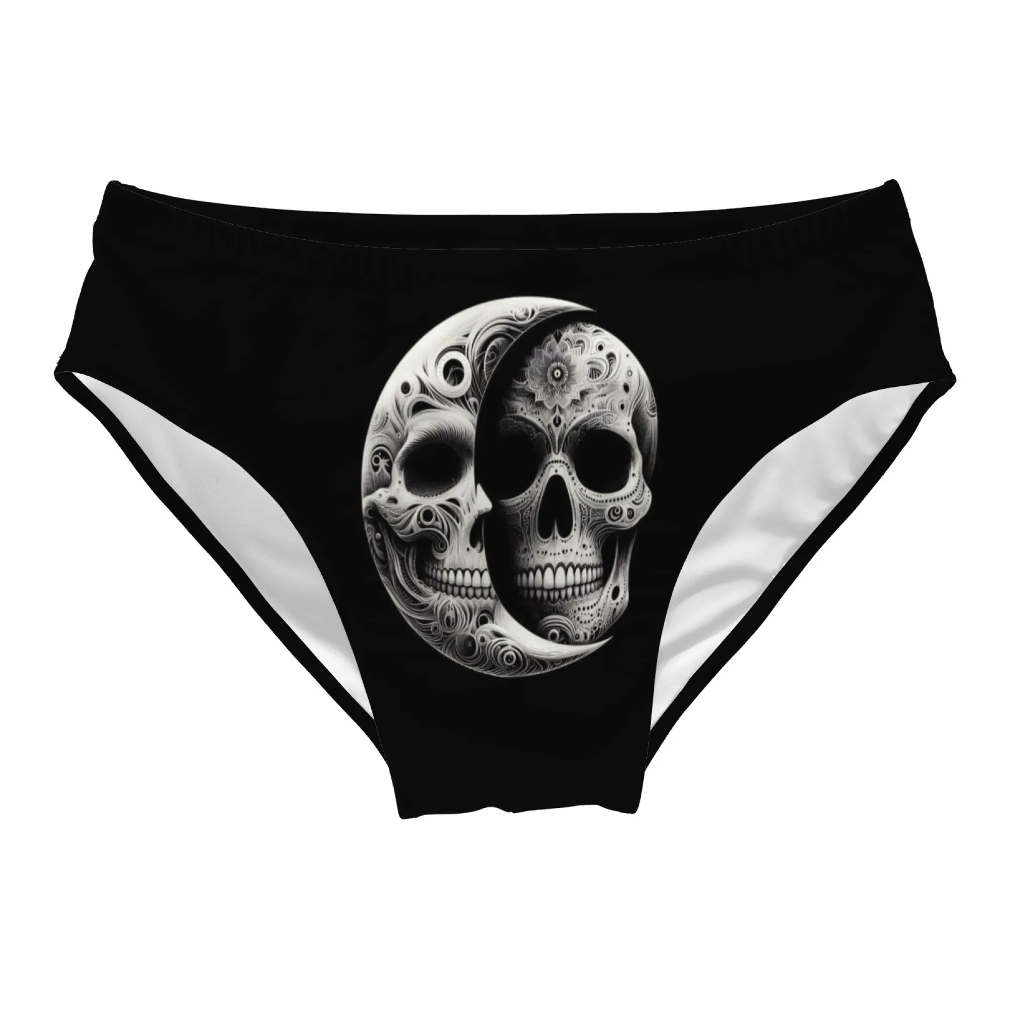 Sun Moon Skull Badehose, leicht, bequem, sexy, für Herren, Triangel-Badehose, Pool-Party, Strandurlaub, sexy Bikinis für Herren