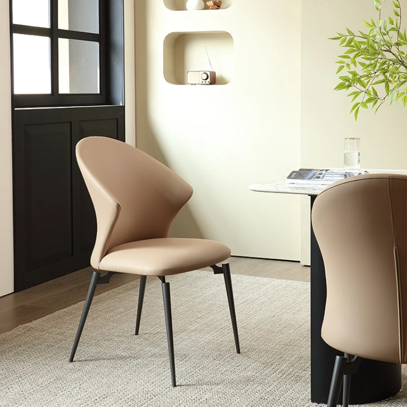 Italian Luxury Dining Chairs Backrest Simple Modern Nordic Dining Chairs Single Home Stool Muebles Hogar Salon Furniture QF50DC