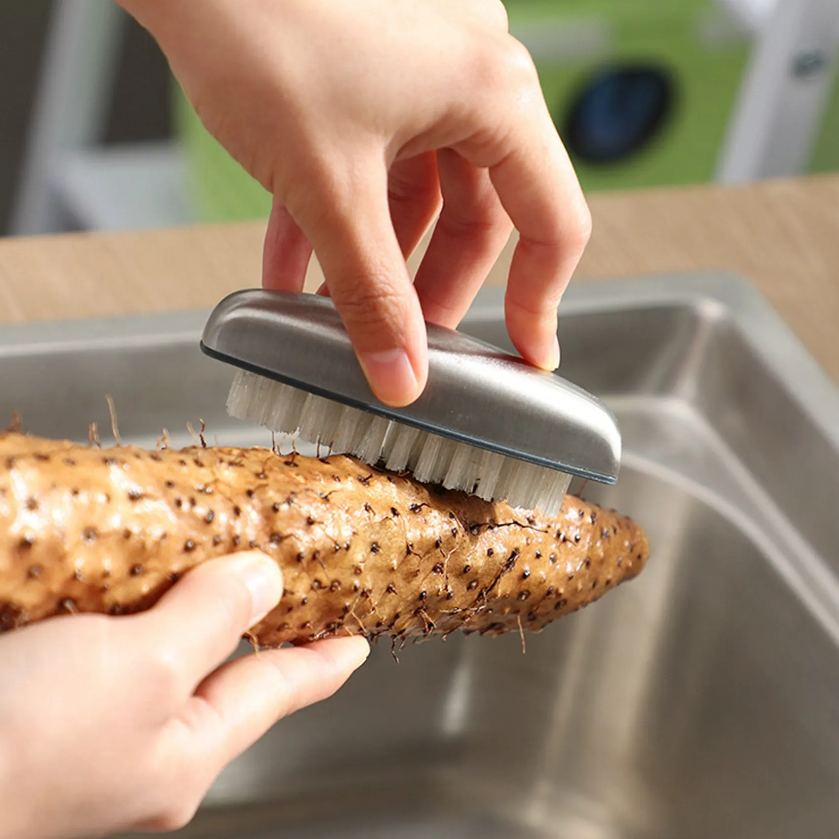 

A71Z Щетка для ногтей, 2 шт., щетки для мытья рук из нержавеющей стали, щетка для ногтей, для чистки ногтей, рук, ванной комнаты и кухни