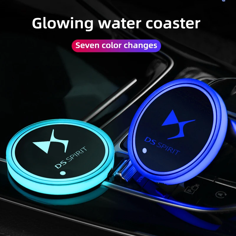 Suitable for DS DS3 DS4 DS4 DS5 DS5LS DS6 DS7 DS9 car LED cup light atmosphere light colorful water cup light decorative light