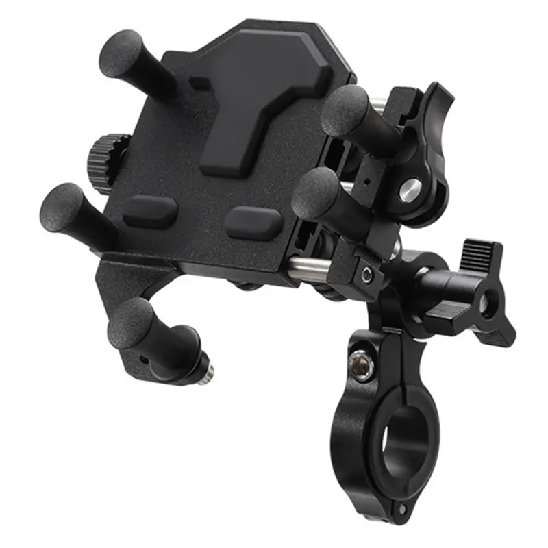 Practical Phone Stand Shock-Absorbing 360° Rotary Adjustable Formotorcycle Pedal Electric Vehicle Universal Navigation Bracket B