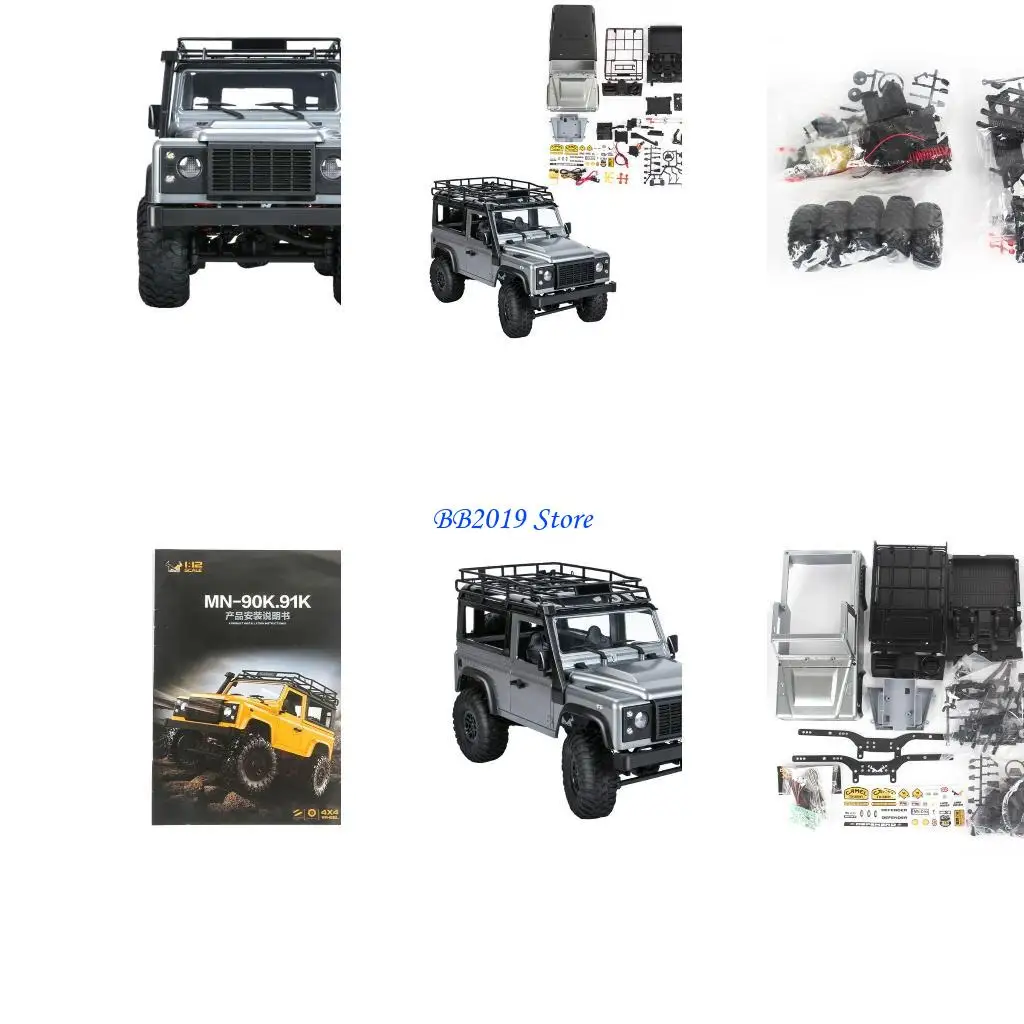 

Q0KB Movable 2.4G 4WD MN99SK 1:12 Defender Electric RC Car for w/Light for MN Ver