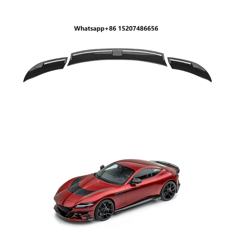 Dry Carbon Fiber Rear Trunk Spoiler Lip for Style Ducktail Wing Premium Grade Non-Destructive Installation