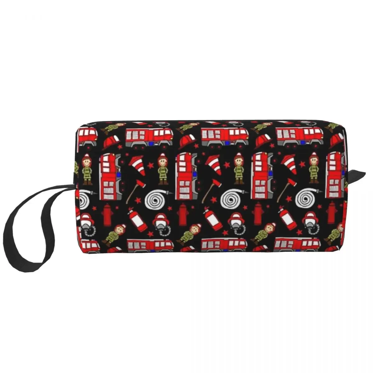 Fireman Firefighter Pattern Pencil Cases Large Storage Pen Bags Pen Box Pencil Pouch For Boys Girls Stationery Makeup Bag