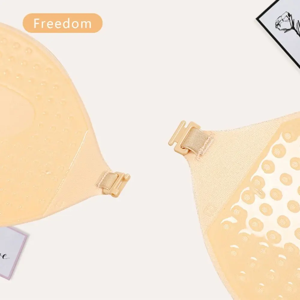 

Sexy Invisible Women's Bras Seamless Self-Adhesive Push Up Bra Front Closure Sticky Strapless Bra for Daily, Wedding Dress