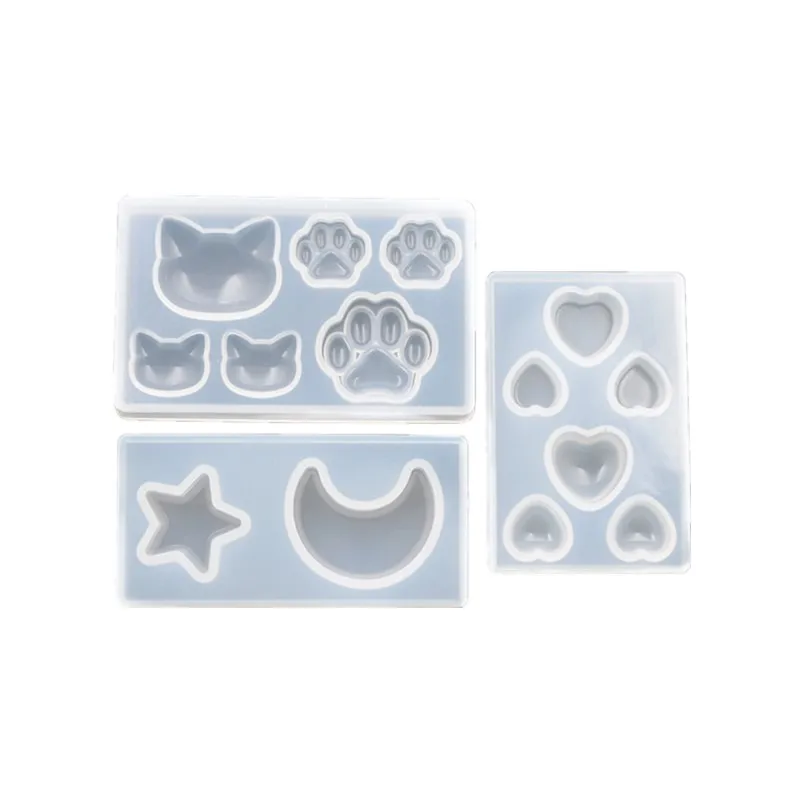SNASAN Cat Paw Claw Heart Moon Star Silicone Mold Handmade DIY Jewelry Making Epoxy Resin Silicone Casting Mould — zdjęcie 7
