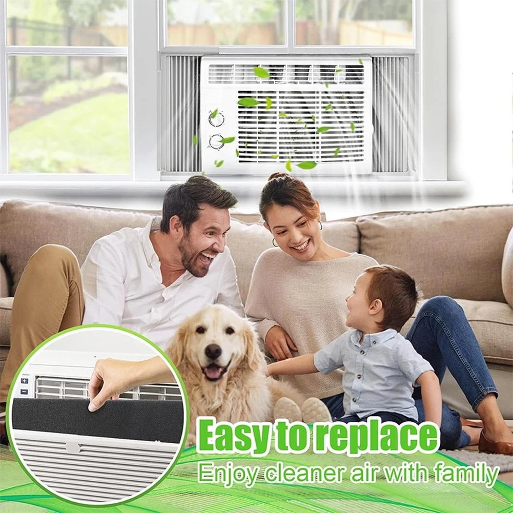 Activated Carbon Cotton Air Pad Cut to Size for Window Conditioners Air Purifiers and Vents 400x1500x6mm Black