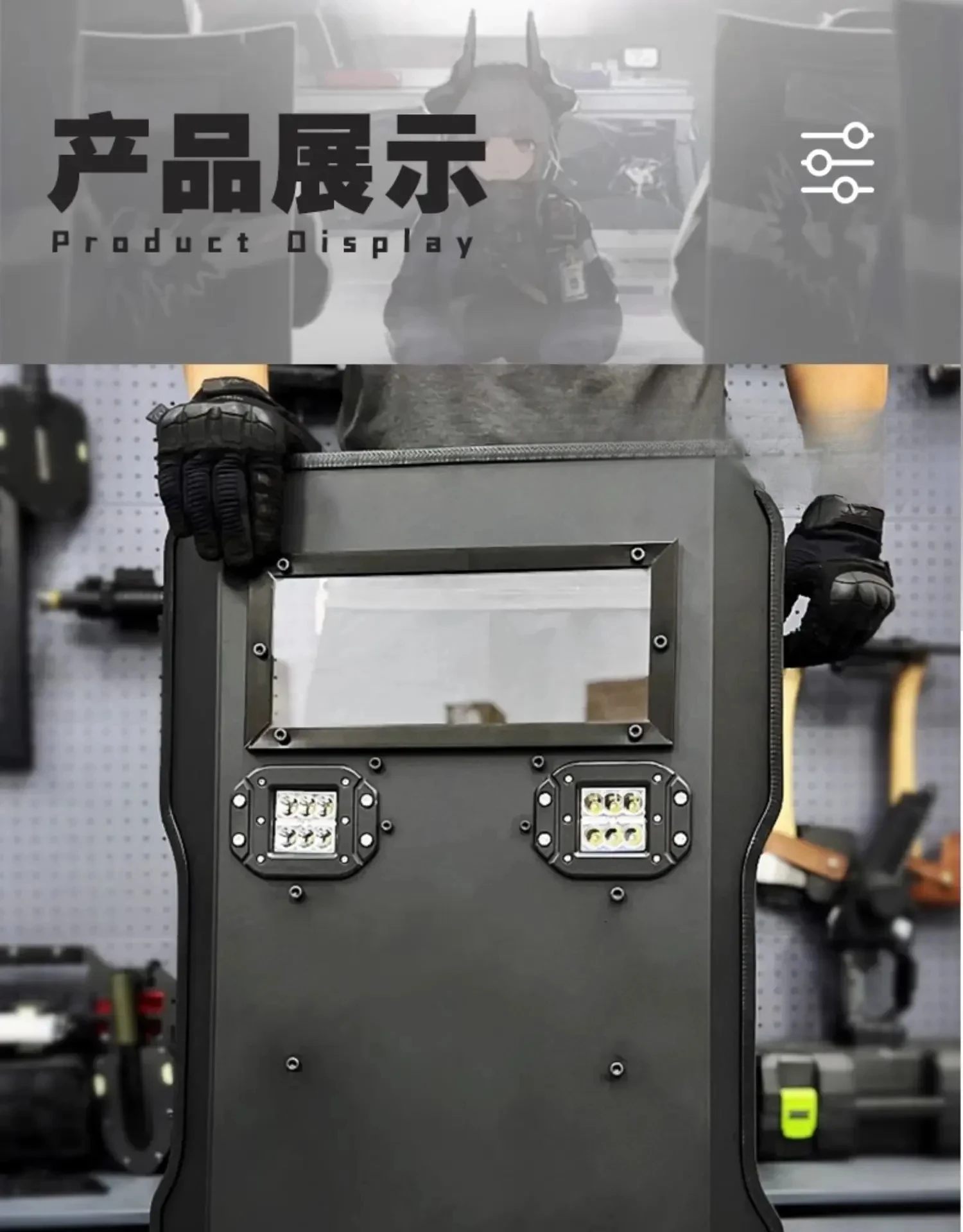 درع فلاش عالي القوة مقاوم للصدمات تحت مجال لايف CS Riot Shield Blame تصميم أصلي قتالي كوس الدعائم