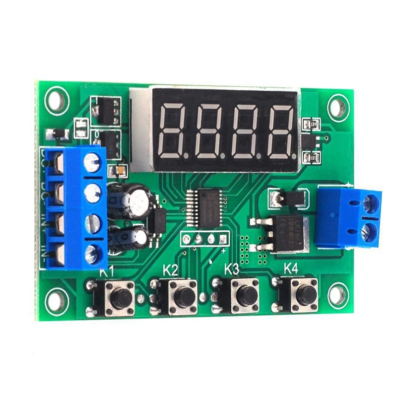 Modul sakelar modul Relay Delay siklus waktunya pemicu tunggal 7-24V