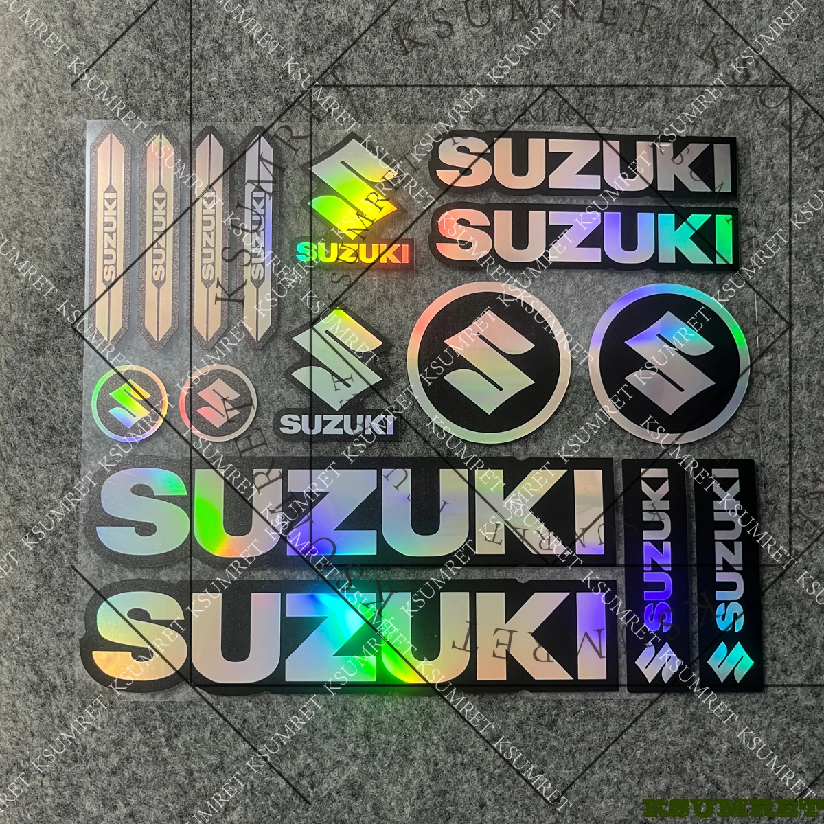 

Laser Suzuki Motorcycle Sticker Decal Helmet Logo Stickers Waterproof