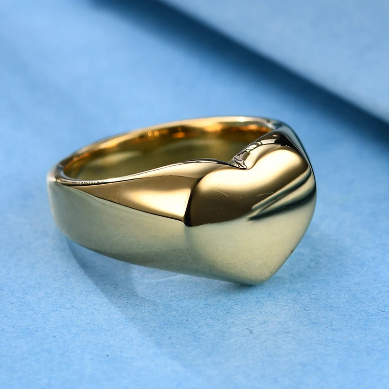

Custom Women's Stainless Steel Heart Ring Engraved Name Logo Punk Style Personalized Couple Commemorate Jewelry Christmas Gift