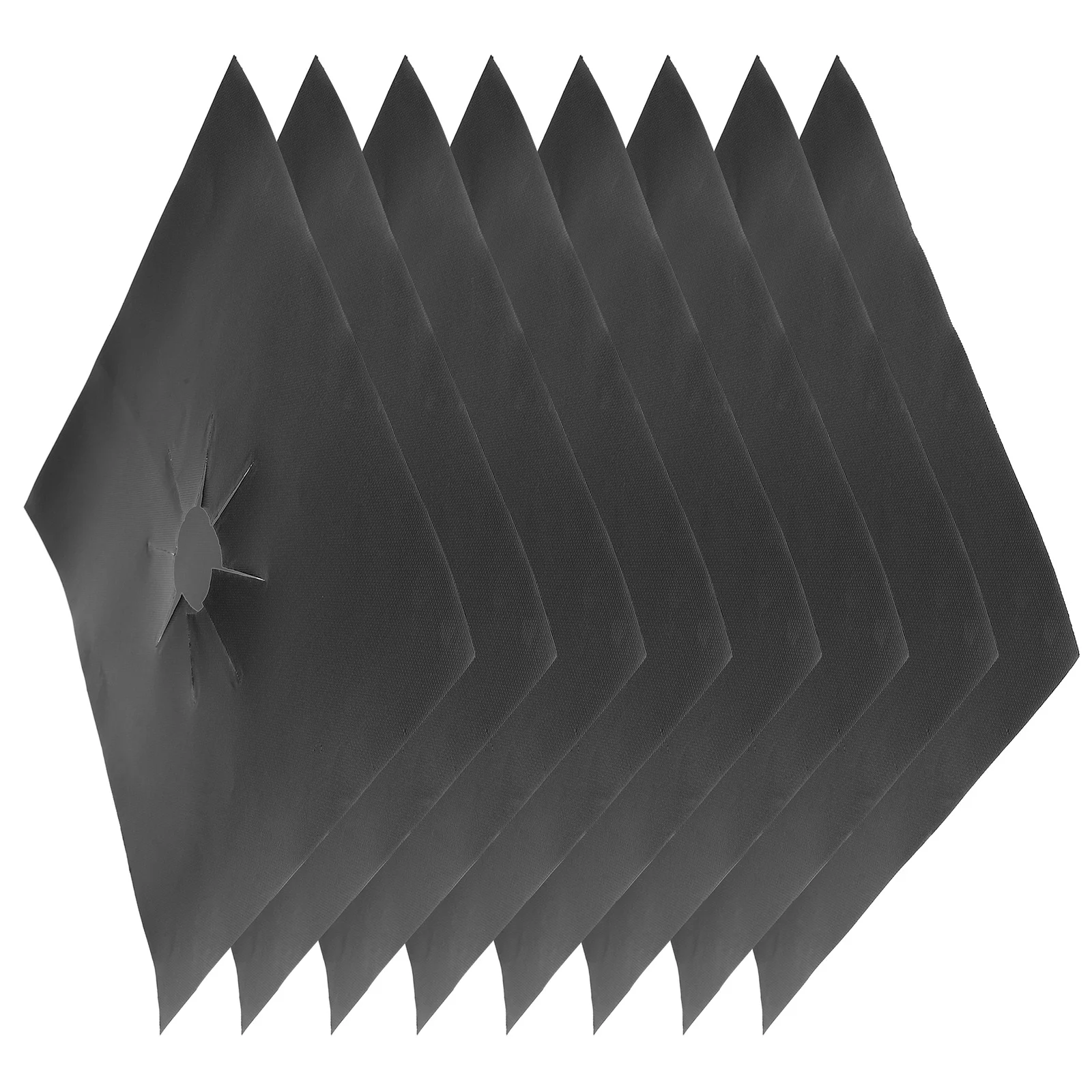 

8Pcs Gas Stove Burner Covers Non Stick Reusable Stove Top Protectors Heat Resistant Easy Clean Gas Range Liners Black