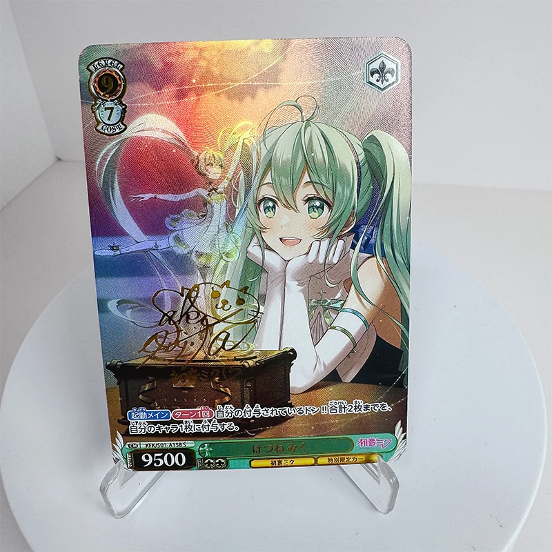 Weiss Schwarz  Hatsune Miku DIY Homemade Bronzing Texture Beauty Loli Collection Card Christmas Birthday Gift Game Toys