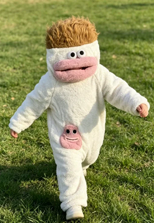 Kinder Großmaul-Monster Onesie Pyjama Flanell Fleece Cartoon Tierkostüm Kinder Warmer Kapuzen-Jumpsuit Schlafanzug Hausanzug