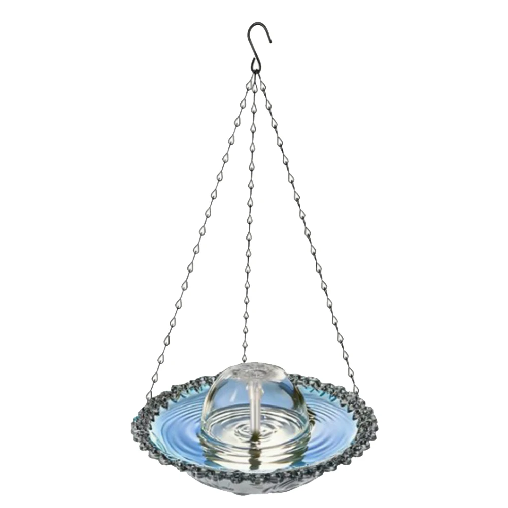 Bird Bath Fountain USB Powered for Garden Outdoor Use Plastic Body Metal Base Multi Angle Outlets 23.5 x 45 cm Dimensions