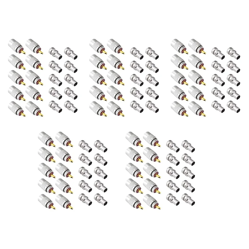 

A19F-PL-259 Coaxial Connectors UHF Male Solder Connector Plug 50 Ohm Coax Adapters 50-Pack With Reducers For LMR400,RG8 Cable