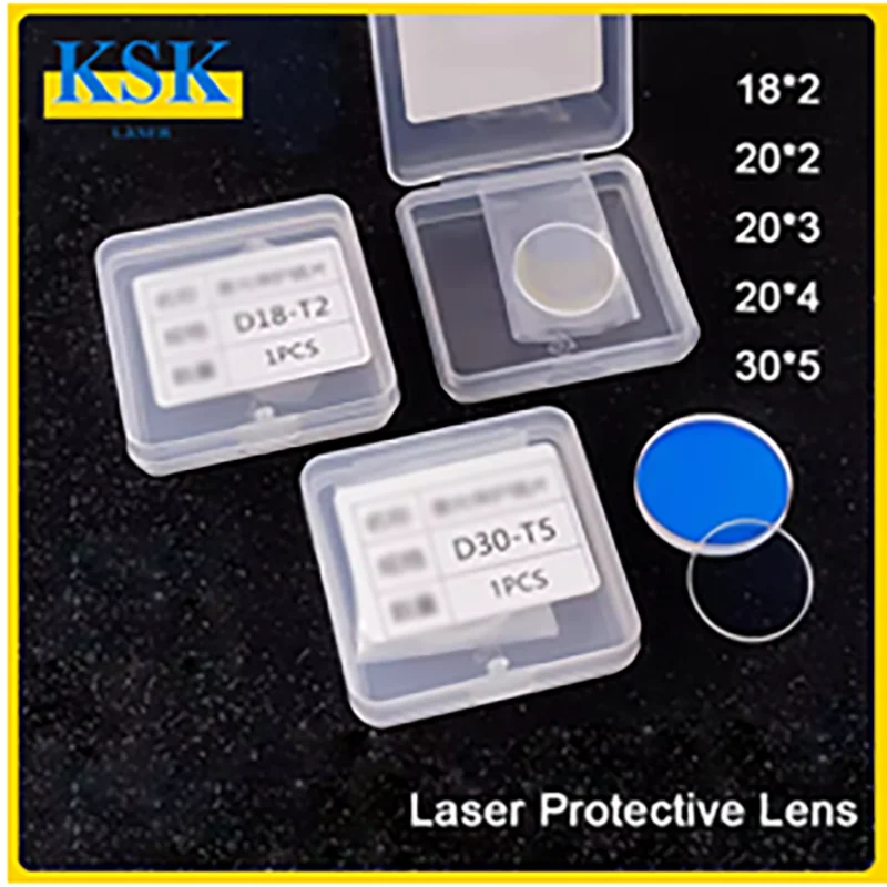 High - Quality Boxed Laser Protective Lenses 18*2 20*2 20*3 30*5 Protection Windows For Raytools WSX Precitec Laser Cutting Head