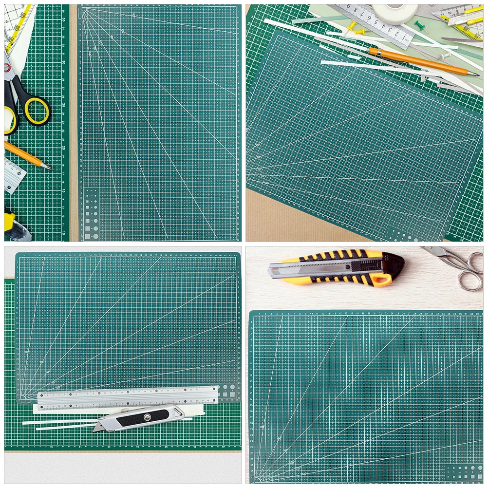 2Pcs Engraving Cutting Mat Plastic Crafts Making Mat Smooth Surface Nonslip Durable Practical Quilting Cutting Mats