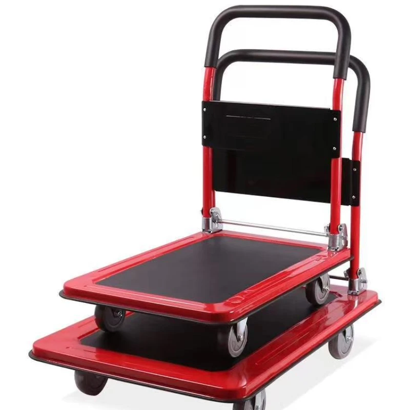 

Small trolley Plastic trolley Flat trolley Thickened lengthened silent folding Handling and pulling goods Small trailer