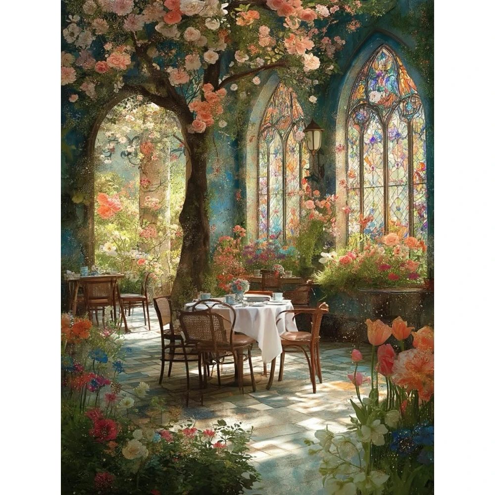 

500/1000/1200/2000 PCS Jigsaw Puzzles Beautiful Garden Scenery Family Activity Relaxing Games for Living Room Home Decor Gift