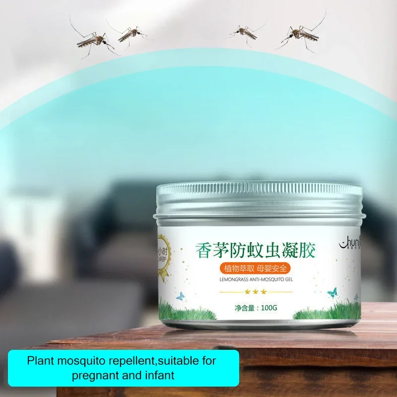 Gel anti-insectes Citronella 120g – Crème anti-moustiques à base de plantes pour un usage intérieur, sans danger pour les enfants et la grossesse