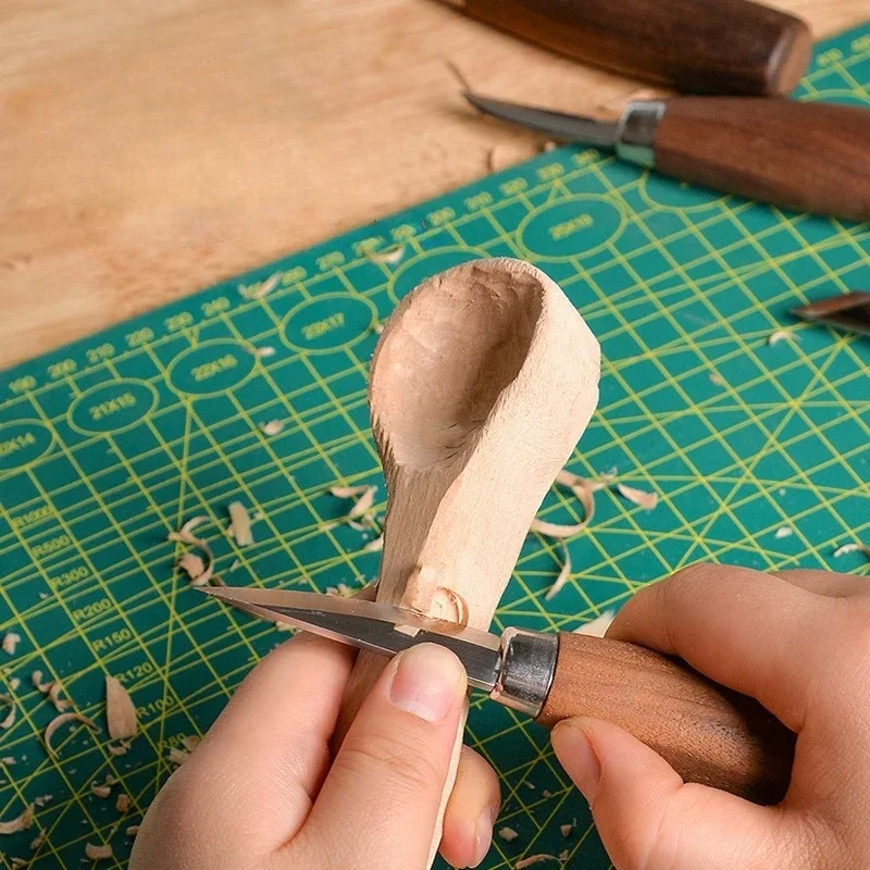 Wood Carving Knife Kit 5PCS Woodcut DIY Hand Carving Chisel Woodcarving Cutter Knives Peeling Professional Manual Sculpture Tool