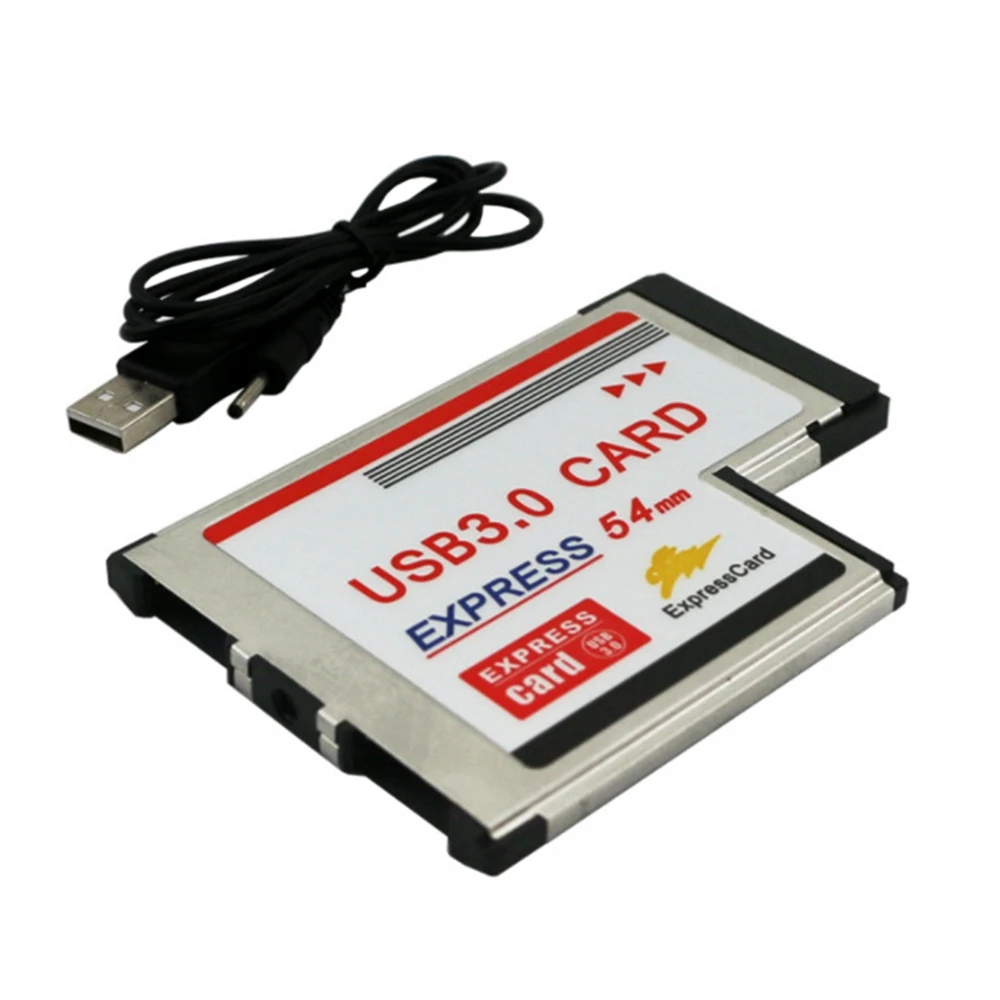 노트북용 익스프레스 카드 어댑터, PCMCIA 듀얼 2 포트 전송 속도, USB 3.0, 최대 5Gbps, 480/1, 12Mbps, 54mm