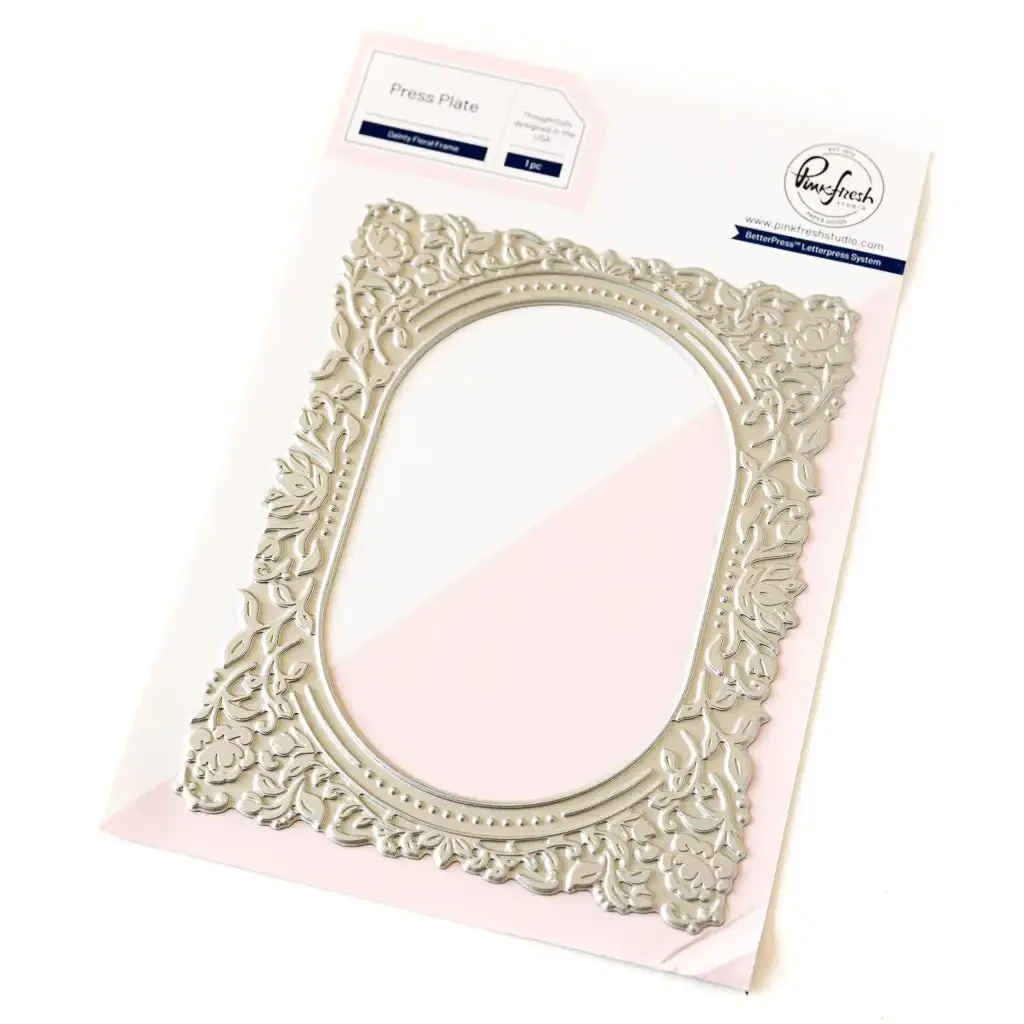 

2024 New Dainty Floral Frame Hot Foil For DIY Scrapbook Craft Decoration Embossing Template Supplies Greeting Card Handmade