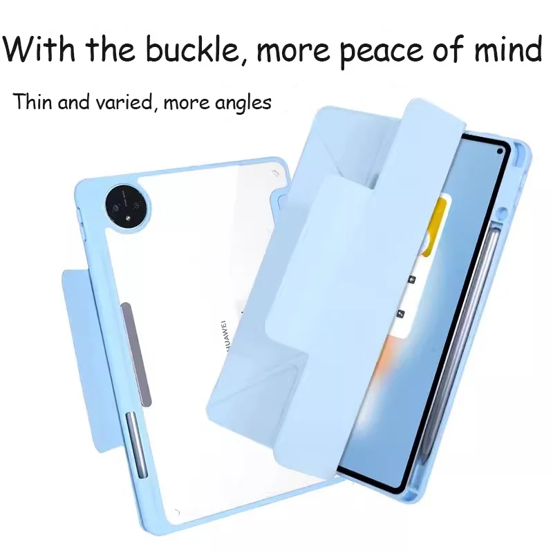 Acrylic Case For Redmi Pad SE 8.7 inch 4G SE 11 Pad 10.61 Xiaomi Pad 5 5Pro 6 6Pro 11inch Y-Folding Cover With Pen Slot