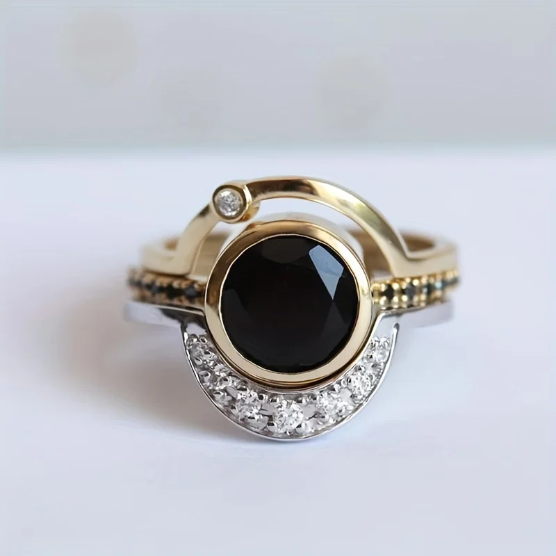 

Vintage French Ladies Ring Artificial Zircon Court High-grade Sense Niche Design Personality Exquisite Luxury
