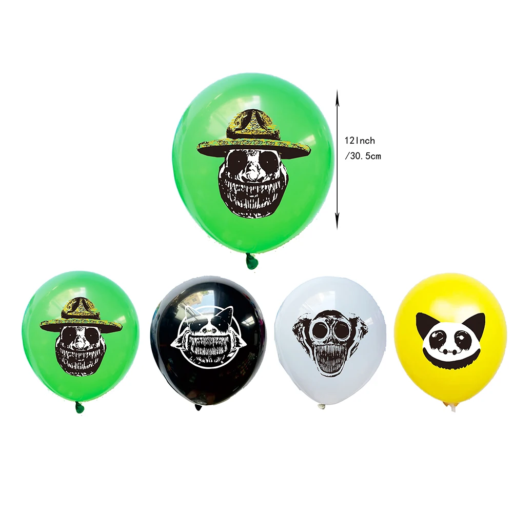 Zoonomaly Theme Birthday Party Number Balloon Banner Background Cake Topper Decoration Supplies Horror Games Party Gifts Props view 4