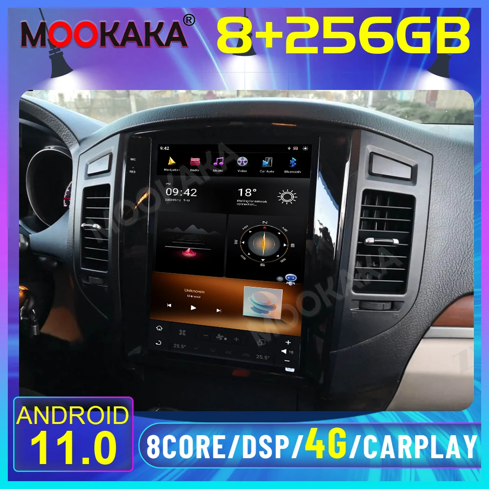 

Android 11 8+256GB Qualcomm For Mitsubishi Pajero 17 inch car radio Car Radio Player MITSUBISHI PAJERO V97 V93 2007-2020 Car GPS