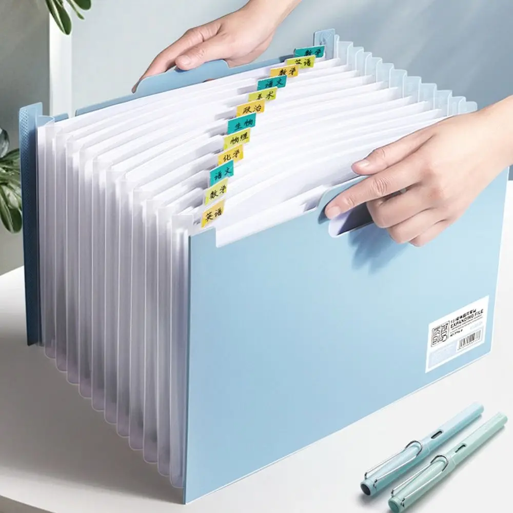 Plastic Vertical Organ Pack With Classification Office School Supplies Examination Paper Storage Sorting Stationery