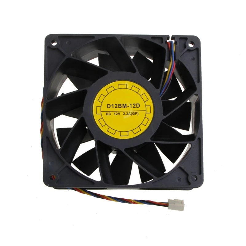 DC Brushless Fan D12BM-12D 12CM Cooling Fan 120mm DC12V 2.3A CPU Cooler Fan 120x120x38mm 4P Dual Ball Bearing 4700 rpm A0NC