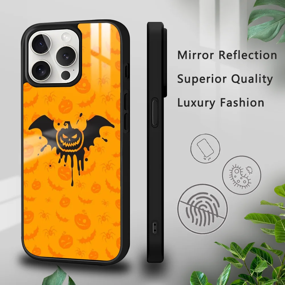 

Halloween Pumpkin Phone Case For iPhone 16 15 14 13 12 11 Pro Xs Max Mini Plus Celulares Hard Funda