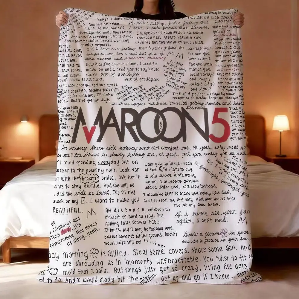 Pop Rock Band Maroon 5 Throw Short Plush Throw Blanket Soft Skin-Friendly Multi-Scene Home Office