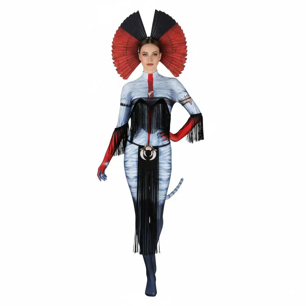 

Varang Cosplay Costume Avatar Print Jumpsuit Fire and Ash Halloween Theme Party Carnival Disguise Outfit Women Takerlama