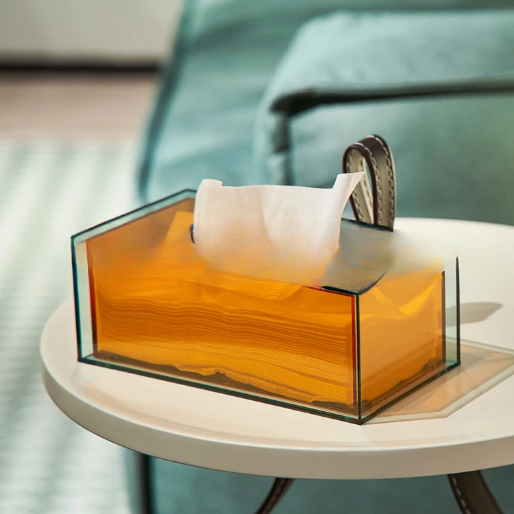 Transparent paper drawer, restaurant, hotel napkin storage box, paper drawer storage box, dustproof pull-out box