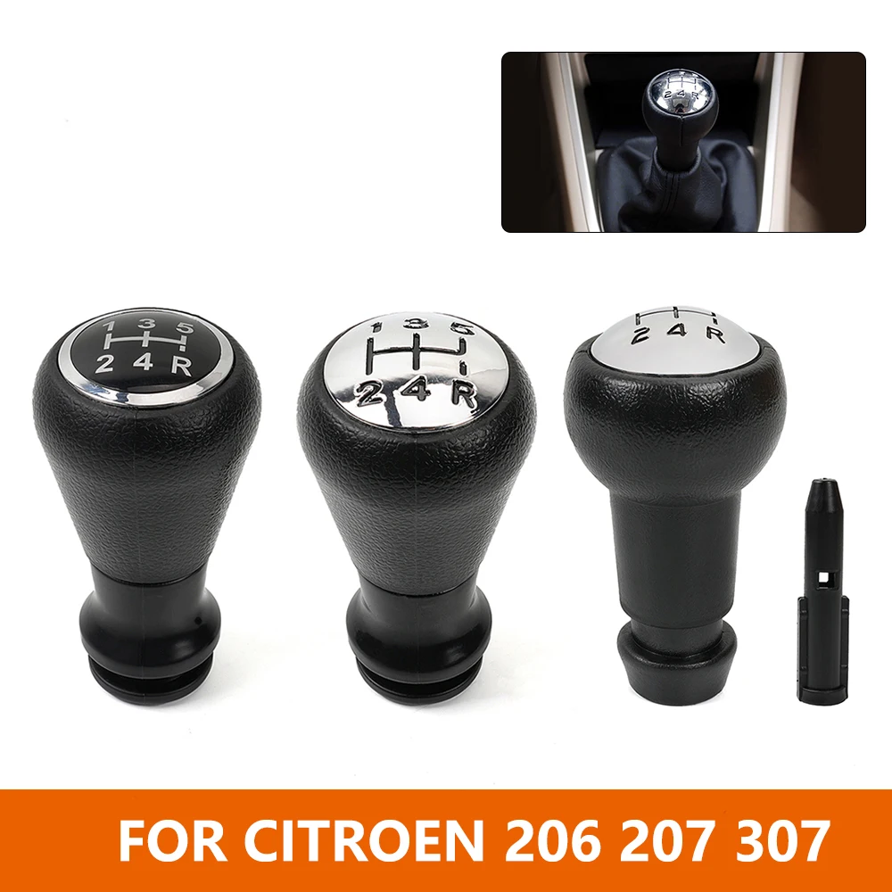 RASTP-5 Speed Gear Shift Knob Car Manual With Shifter Stick Lever Knob Adapter For Peugeot 206 207 307 Citroen C1 C3 C4 SFN144