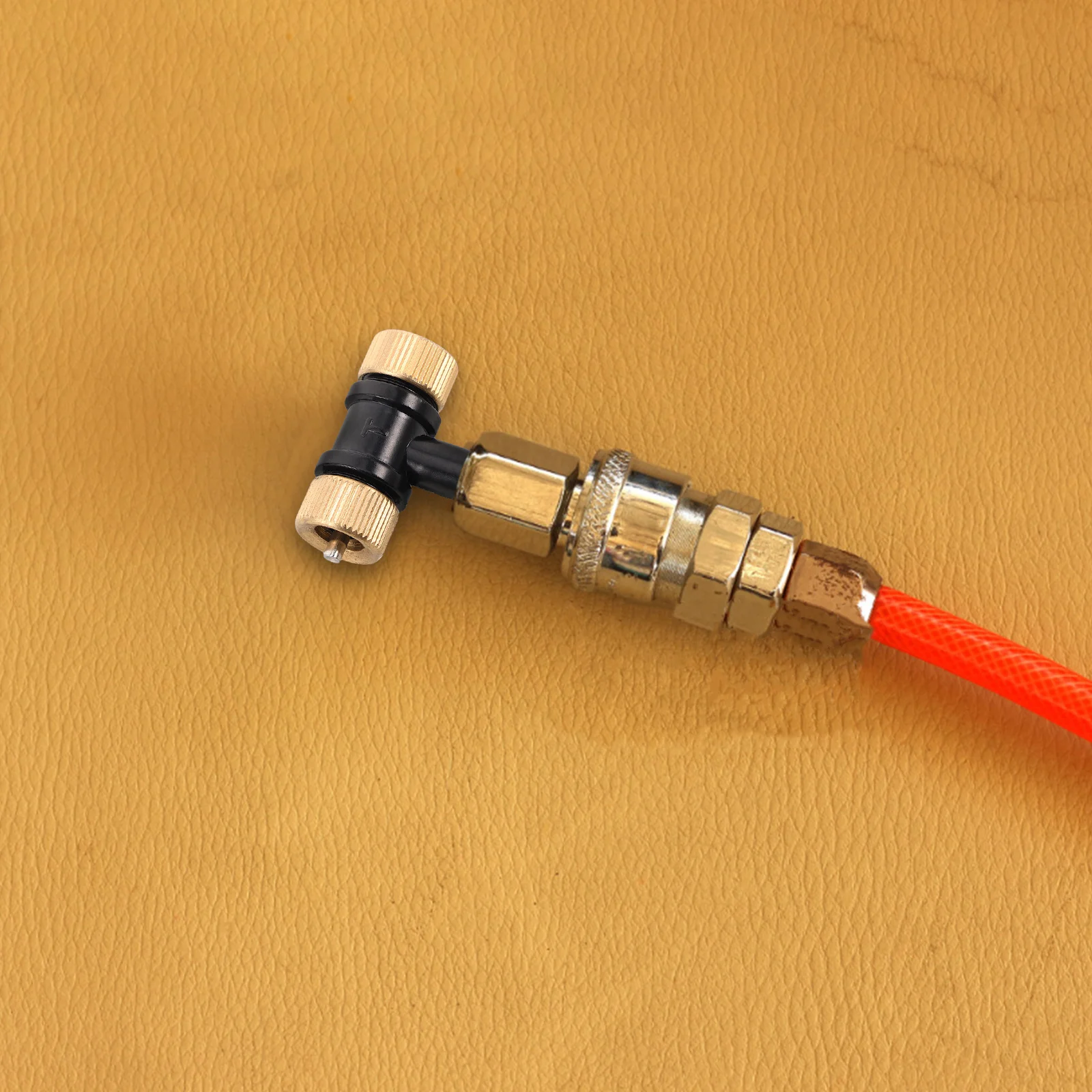 

Auto Tire Inflator Nozzle Adapter Dual Head Metal Construction Leakproof Quick Connect Tire Air Chuck for Car Motorcycle