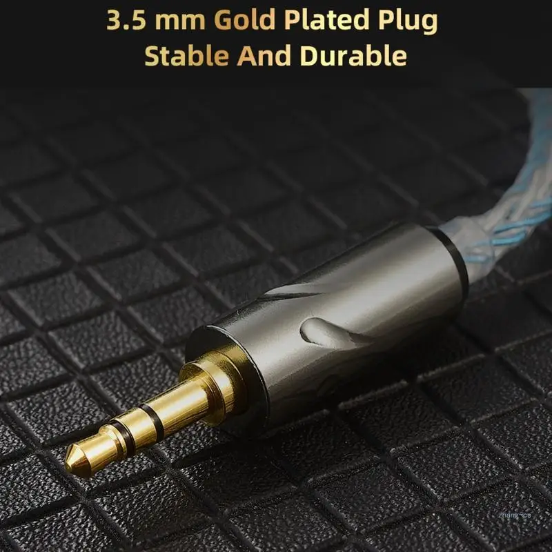 M5TD Detachable Cable 3.5mm Gold-Plated Earphone 8Core Cable for QKZ-ZXN/ZXT/AK6