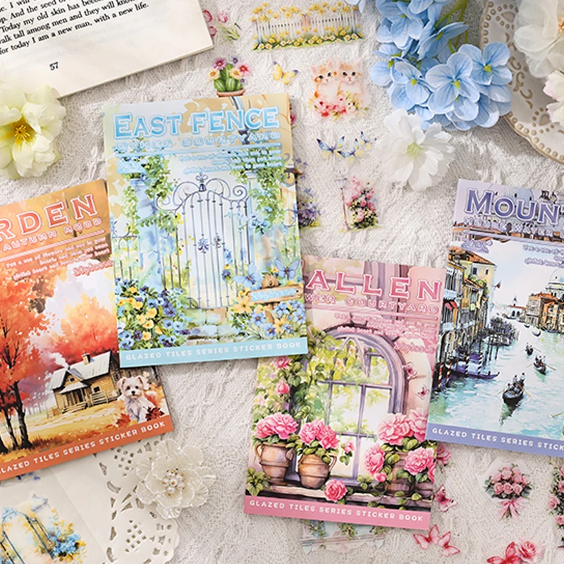 

Mr Paper 20Pcs/bag Falling Flowers Garden Sticker Book Creative Material Stickers DIY Card Notebook Calendar