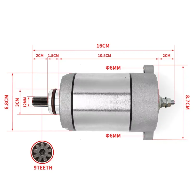 Motorcycle Accessories Original 250SRFUN 300SR NK CLC CLX Starting Motor CF250-6 cf300-5 CF250-B Starter Motor  For CFMOTO Part