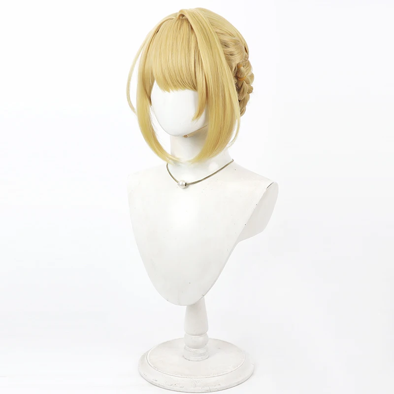 Game Zenless Zone Zero Evelyn Chevalier Cos Cosplay Wig Halloween Party Prop Synthetic Hair Heat Resistant Fiber + Wig Cap