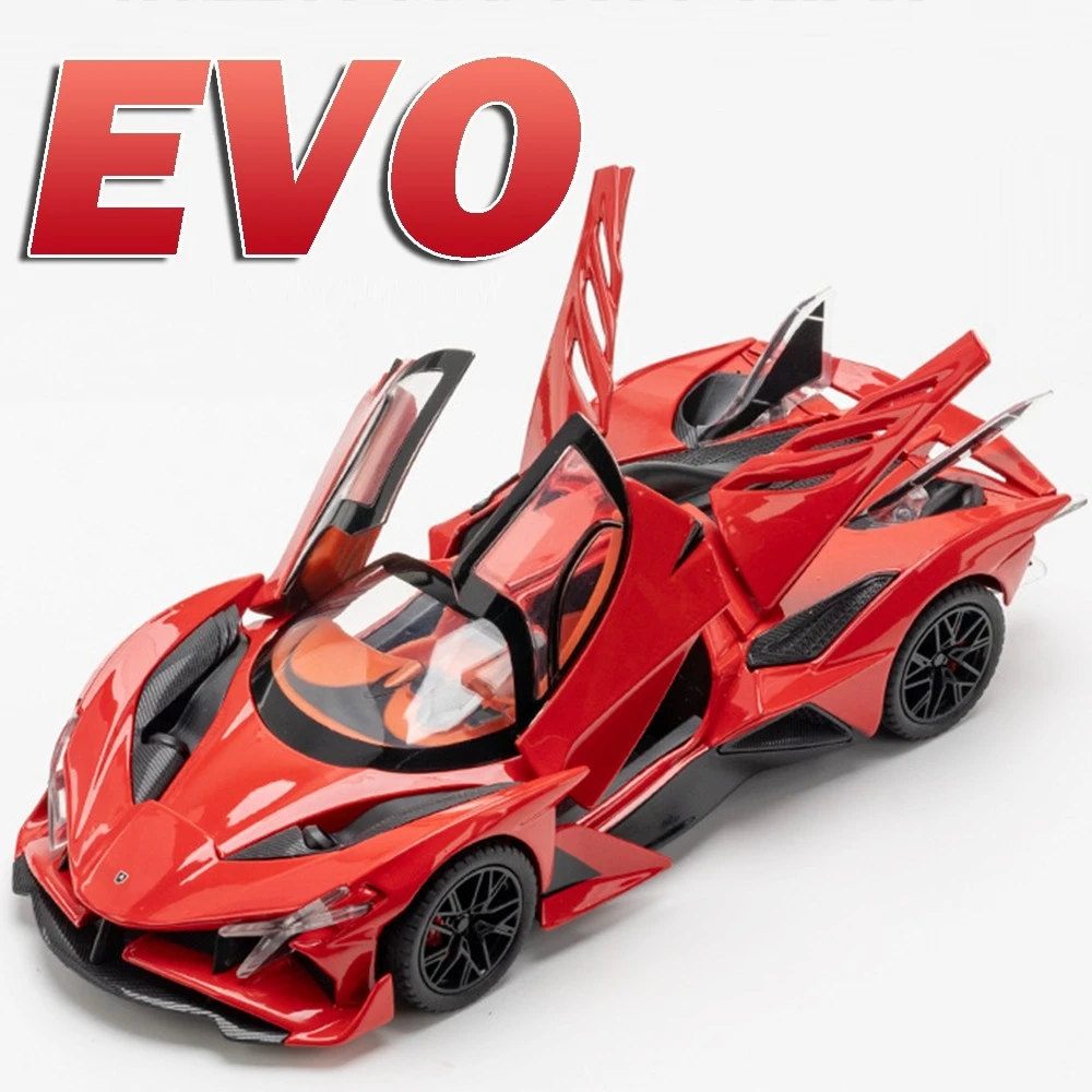 مقياس 1:24 أبولو EVO IE لعبة نموذج سيارات رياضية سبيكة دييكاست ضوء الصوت الأبواب مفتوحة التراجع زخرفة السيارات الخارقة هدايا الاطفال #1